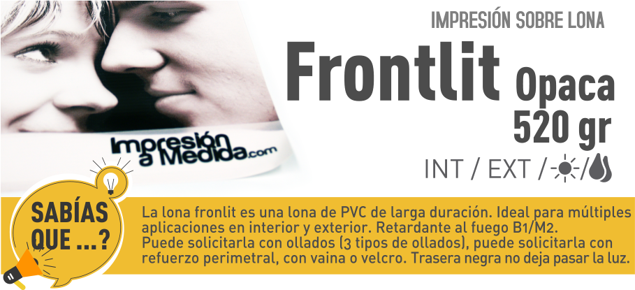 Lona Frontlite - Imprimir Lona de PVC ·